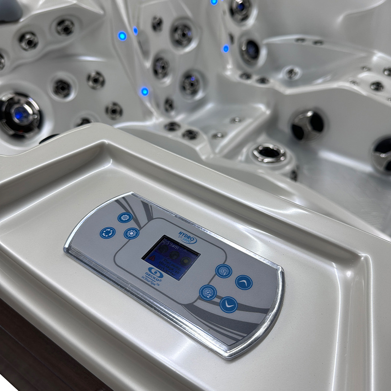 Jacuzzi ogrodowe 5-os. z hydromasażem SPA-747 210x210 cm biały/brązowy - HS_SPA747-3891