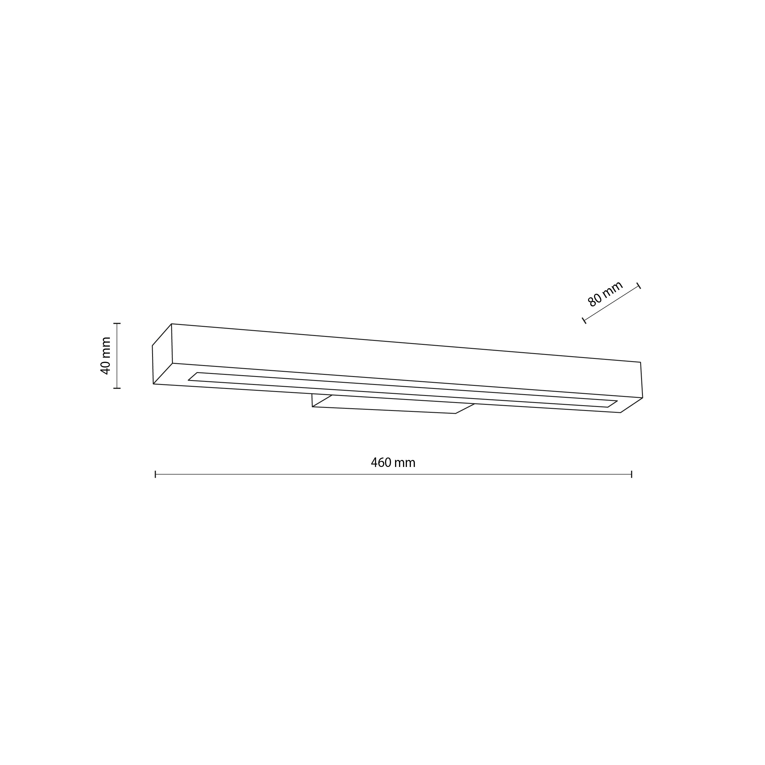 Kinkiet TEO LED 6W drewniana ciemny orzech 46x8x4cm - TK_5919