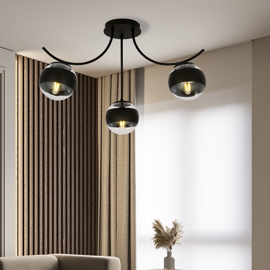 Lampa sufitowa  BOSTON Czarny 1111/3 - 1111/3