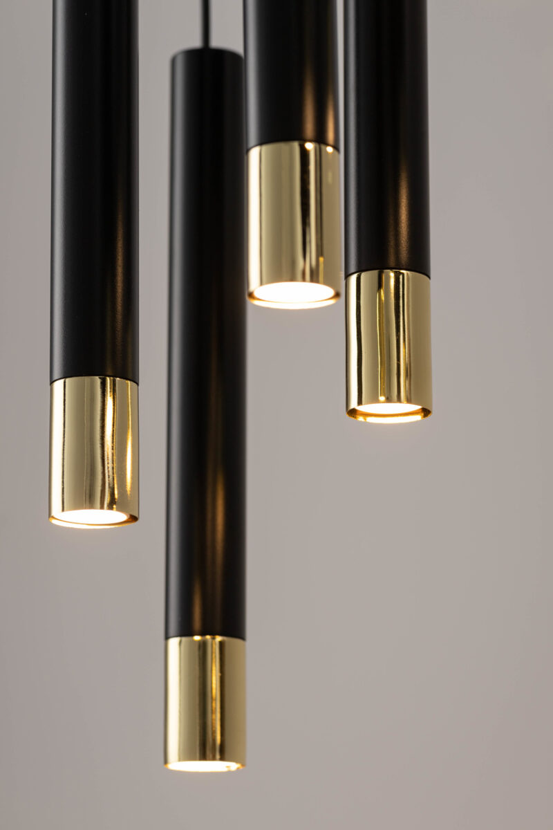 SOPEL GRAND 1 czarny/złoty lampa wisząca - SI_33393