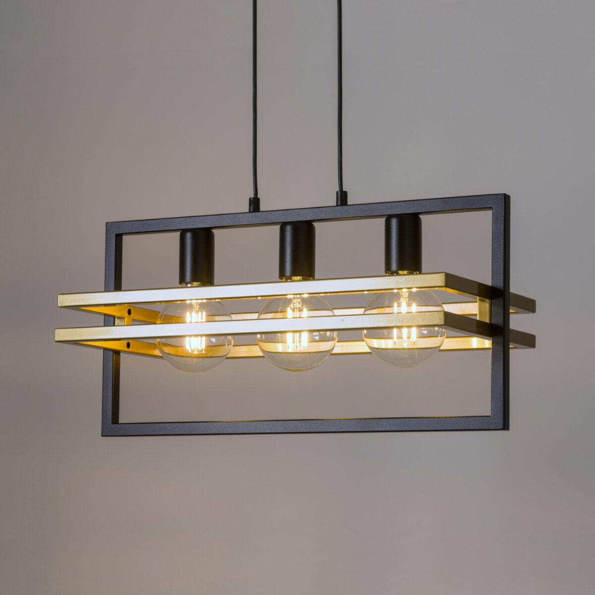 MERCI 3 lampa wisząca czarny złoty - SI_32392