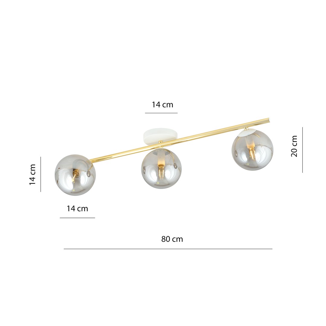 Lampa sufitowa  SPLENDI Biały,Złoty 1247/3 - 1247/3