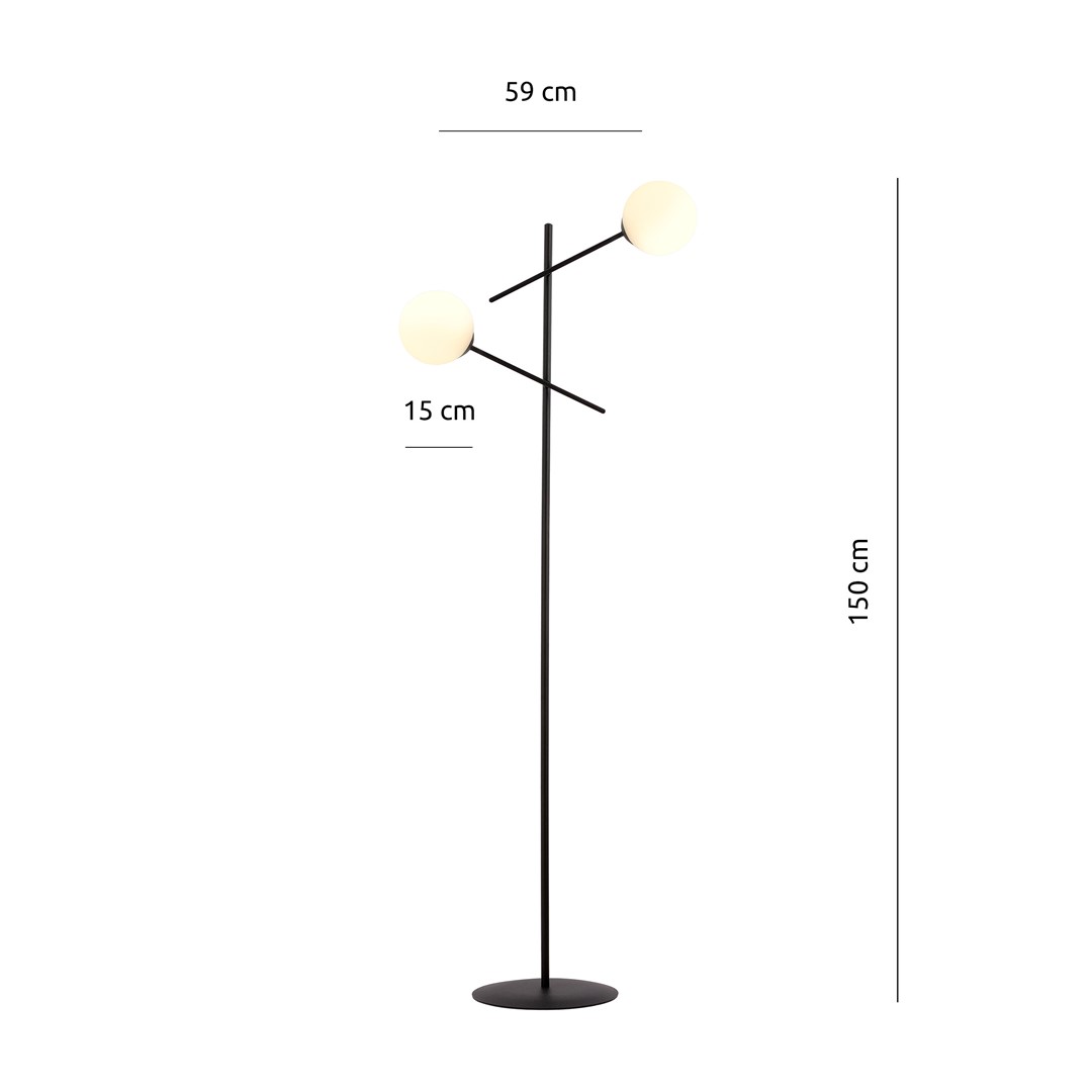 Lampa stojąca LINEAR Czarny 1169/LP2 - 1169/LP2