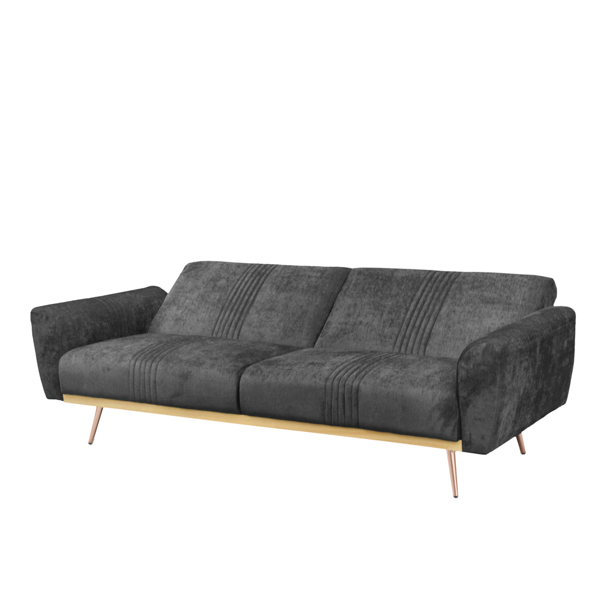 Sofa 3-osobowa z funkcją spania SAMTIGE czarna 212x84x86.5 cm - HO_219792