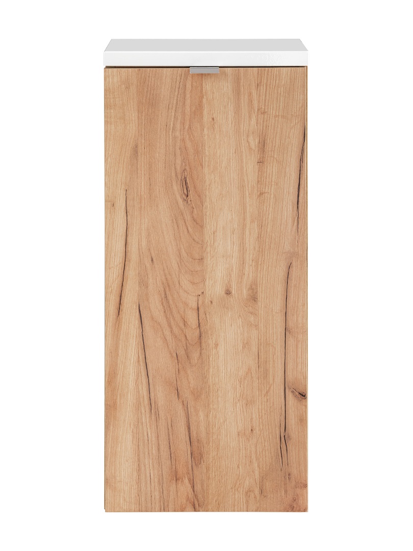 Szafka niska z koszem na pranie CAPRI dębowa biała 80x35cm - CAPRI_OAK_811A_FSC