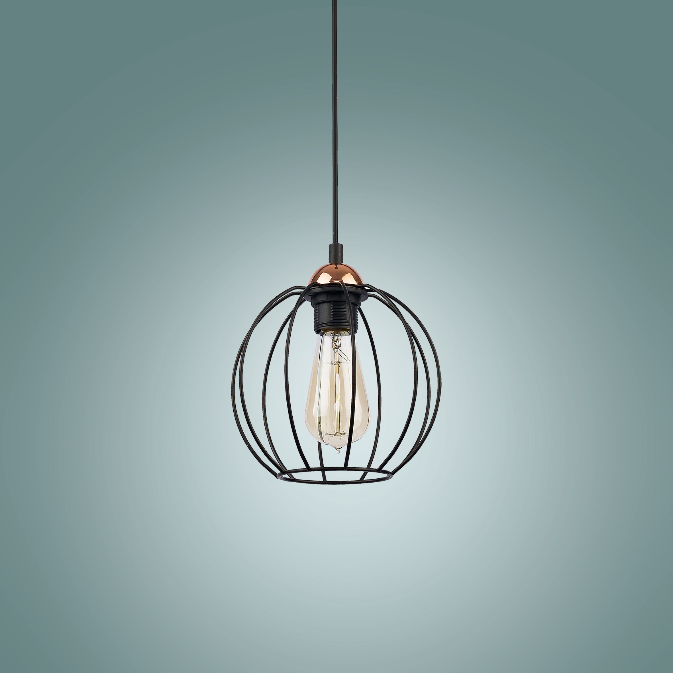 Lampa wisząca GALAXY czarna ze złotym elementem 165x18cm - TK_1644