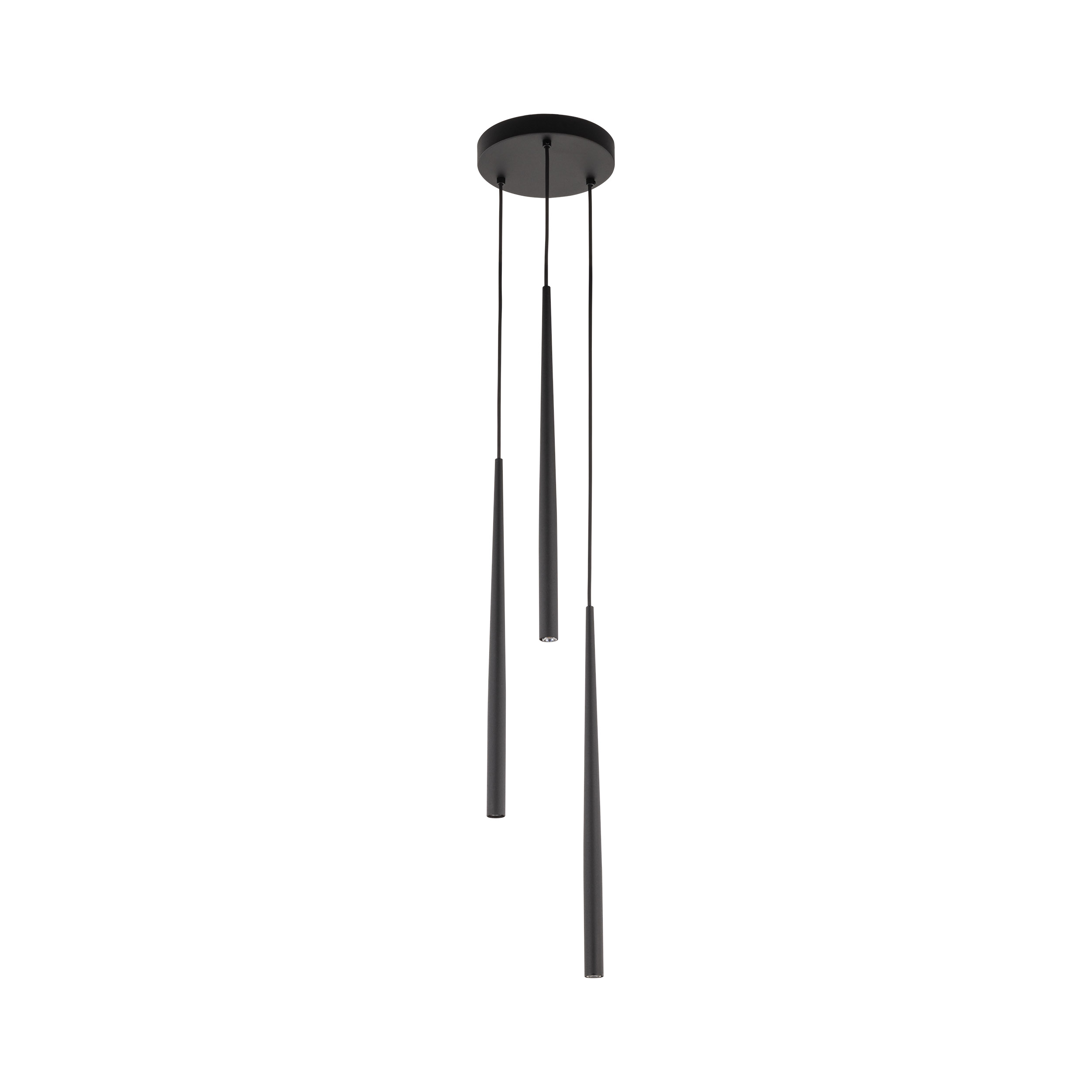 Lampa wisząca PIANO czarna na okrągłej podstawie 139x20cm