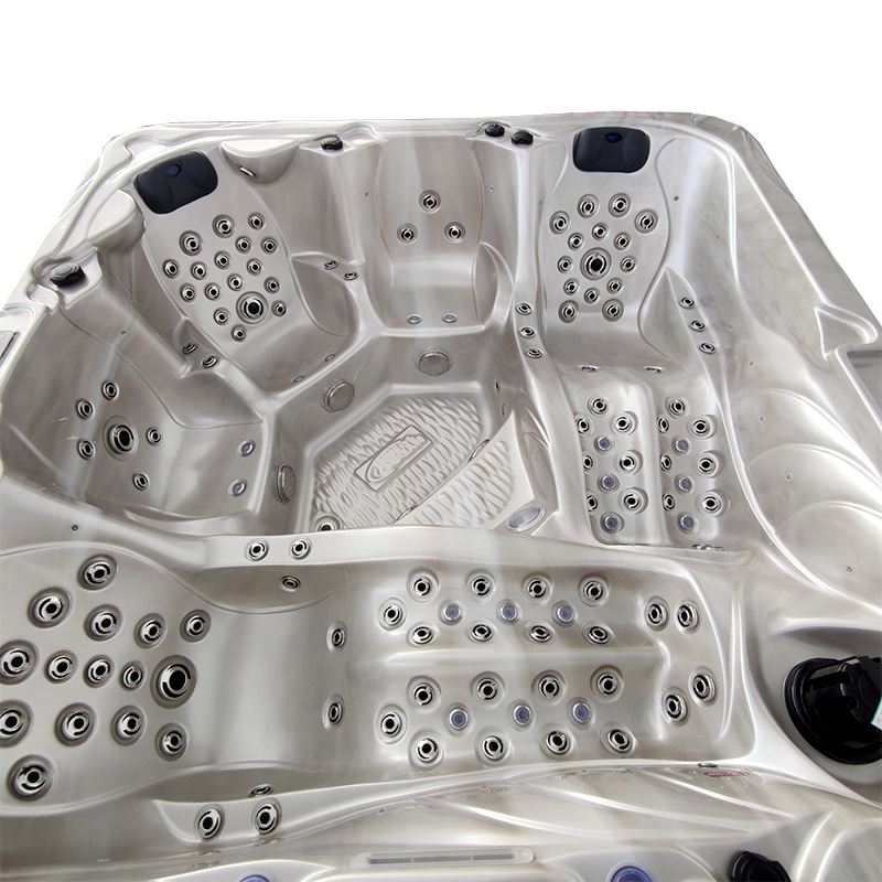 Jacuzzi ogrodowe 5-os. z hydromasażem SPA-702 230x230 cm cappuccino/brązowy - HS_SPA702-2280