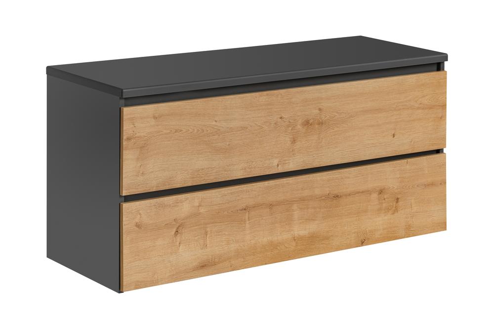 Szafka pod umywalkę MONAKO szara dębowa 120x57x46cm - MONAKO_GREY_OAK_823_-_FSC