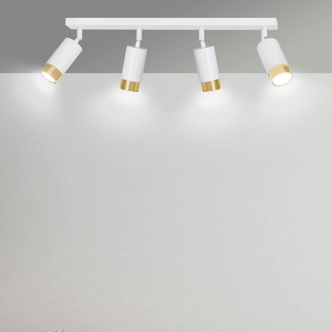 Lampa sufitowa HIRO Biały/Złoty 963/4 - 963/4