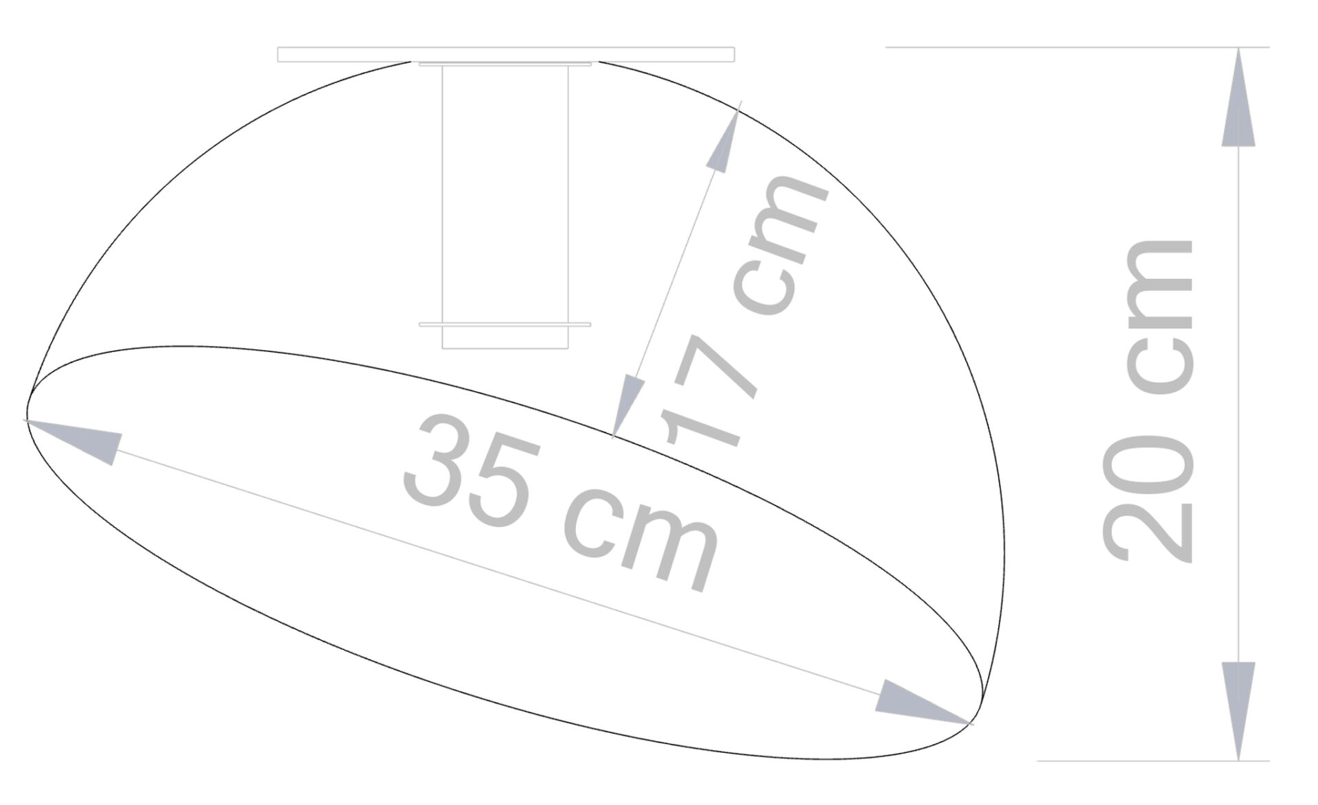 Sfera 35 plafon biały/miedziany - SI_32462