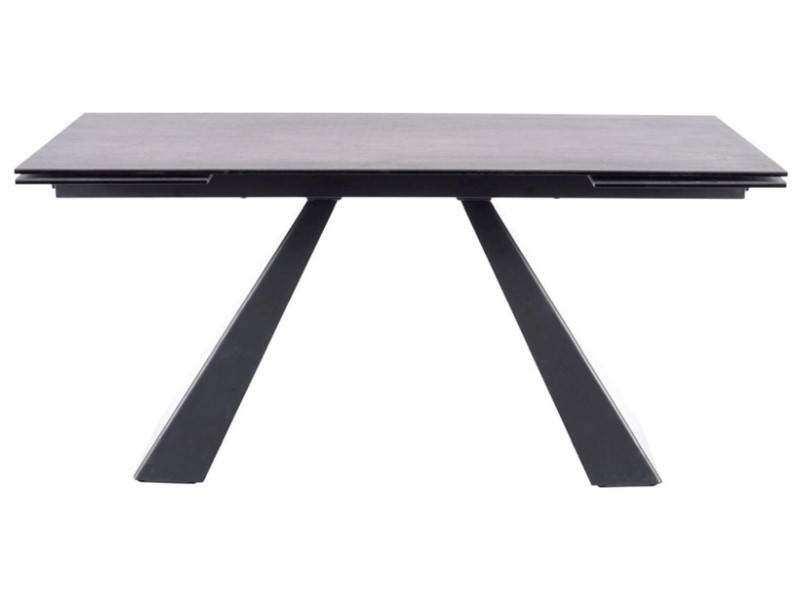Stół SALVADORE CERAMIC II szary/czarny mat 80x120(180) SIGNAL