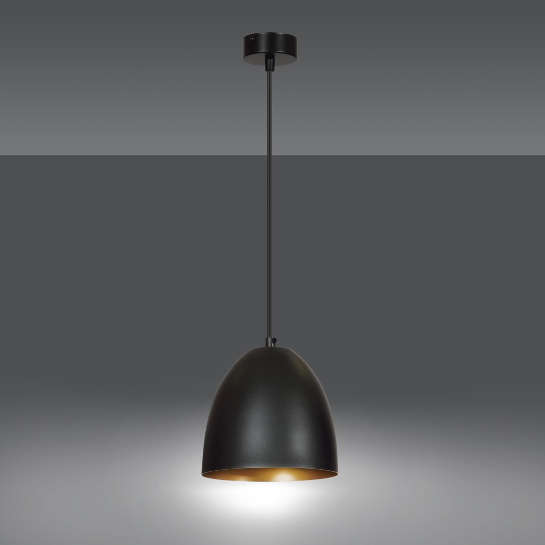 Lampa wisząca LENOX Czarny/Złoty 410/1 - 410/1