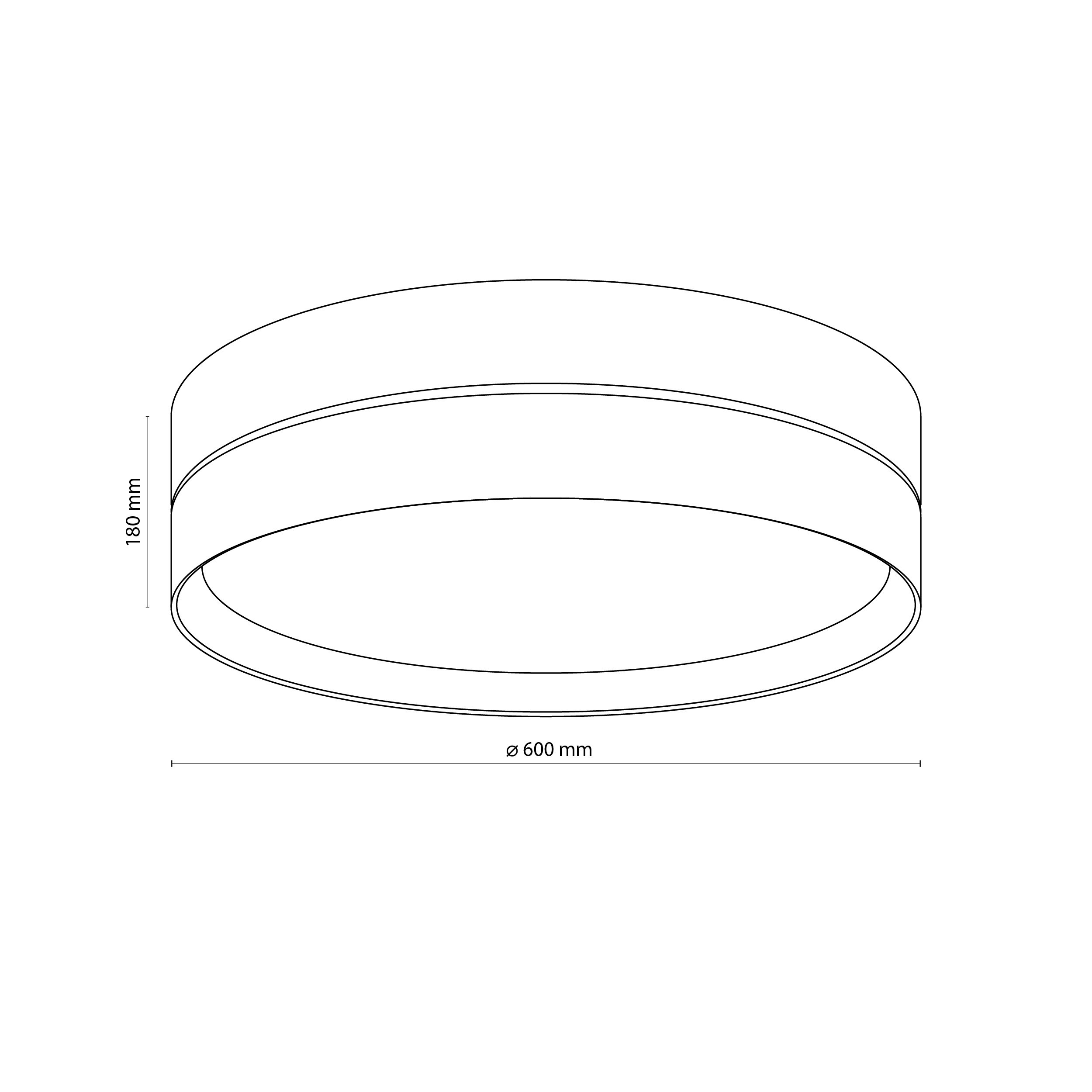 Lampa sufitowa ECO brązowa beżowa z białym kloszem 60x18cm - TK_5774