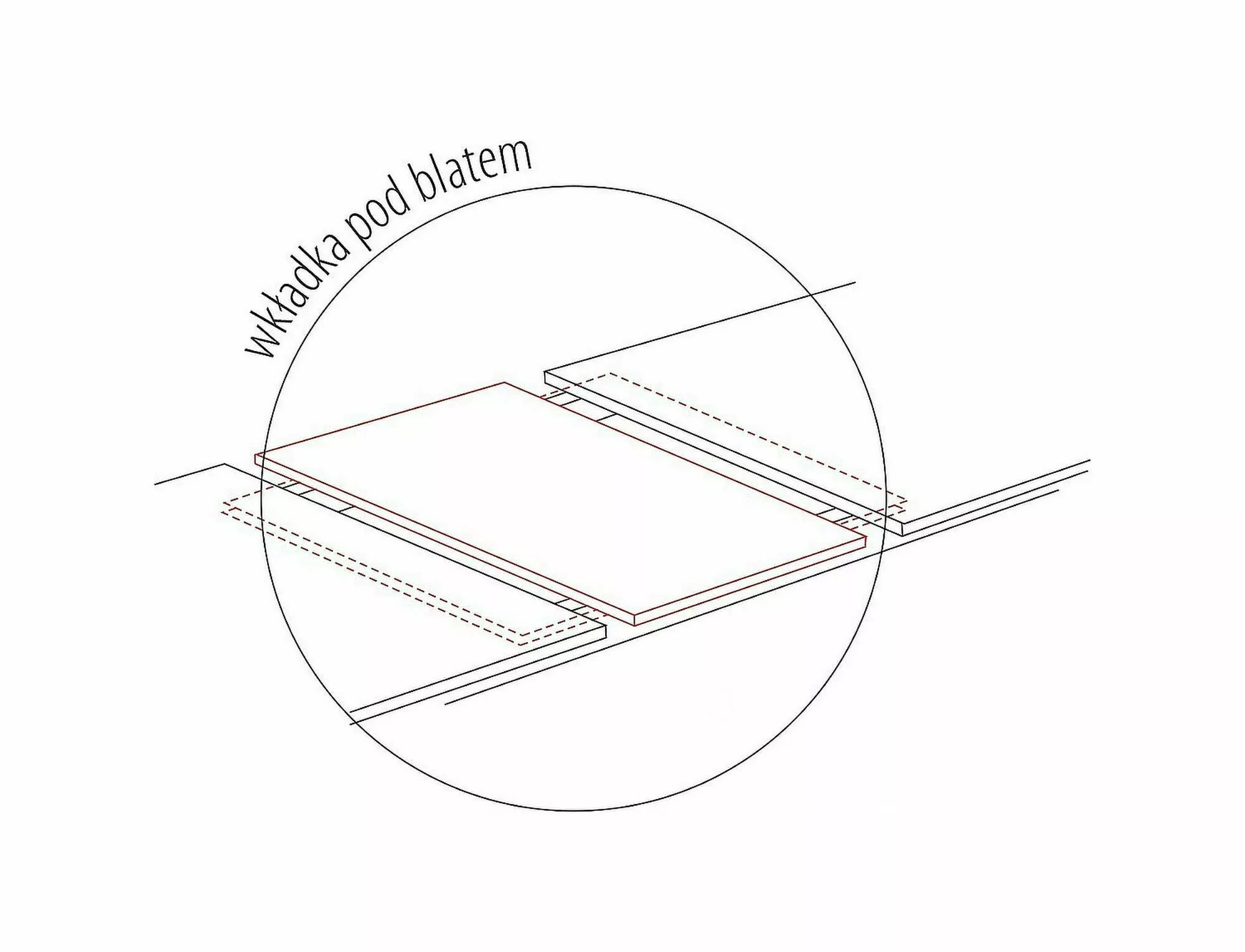 Stół rozkładany z półką w nodze stołu TAMPA 60x100(135) dąb złoty craft, antracyt - TAMPADZCAT100