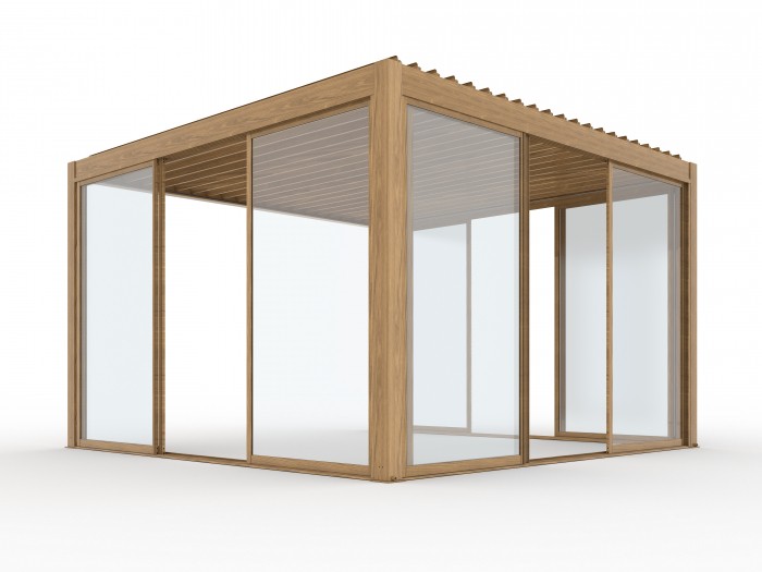 Pergola elektryczna LUXE 3x4m drewno z LED - MI_5905610251536