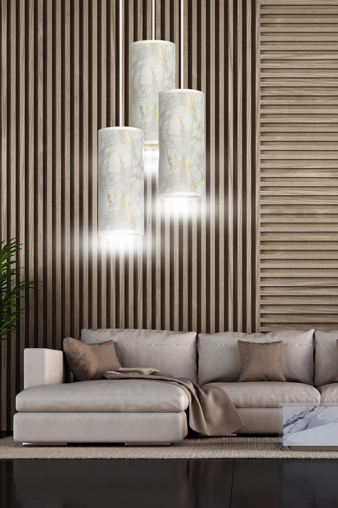 Lampa wisząca KARLI Biały 1057/3PREM - 1057/3PREM