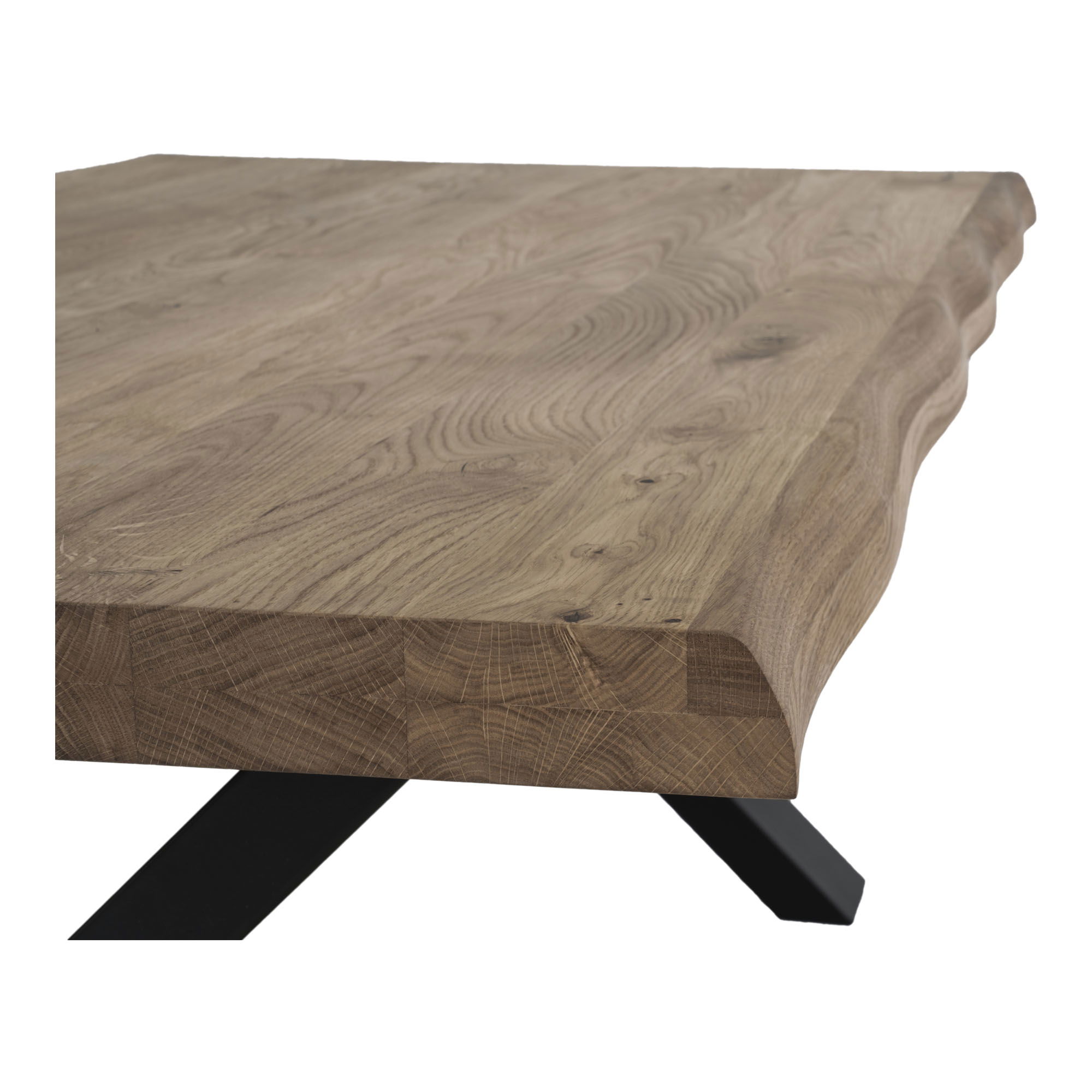 Stolik kawowy TOULON 1 - dąb wędzony, czarny 70x120 cm - 2101560