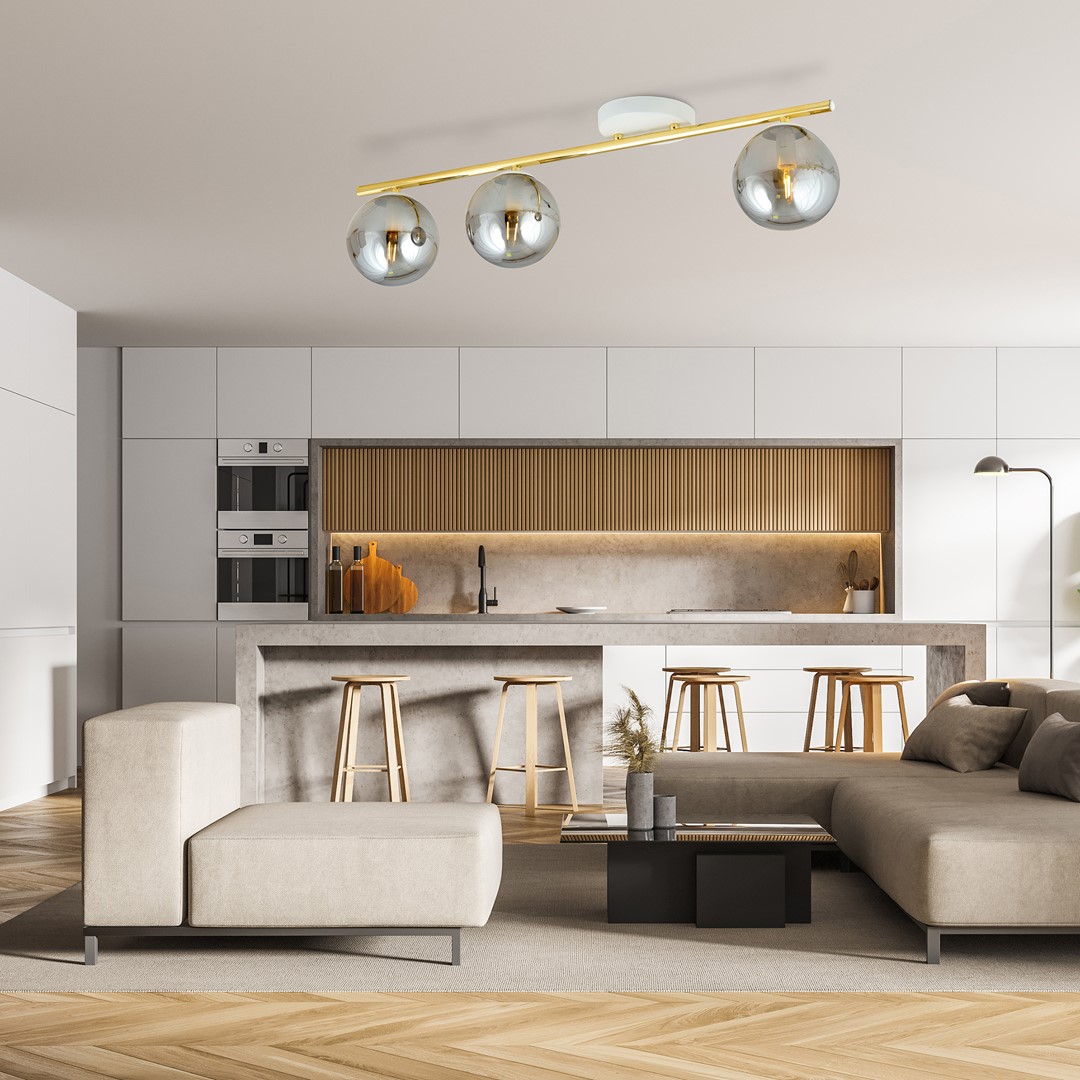 Lampa sufitowa  MONZA Biały,Złoty 1251/3 - 1251/3