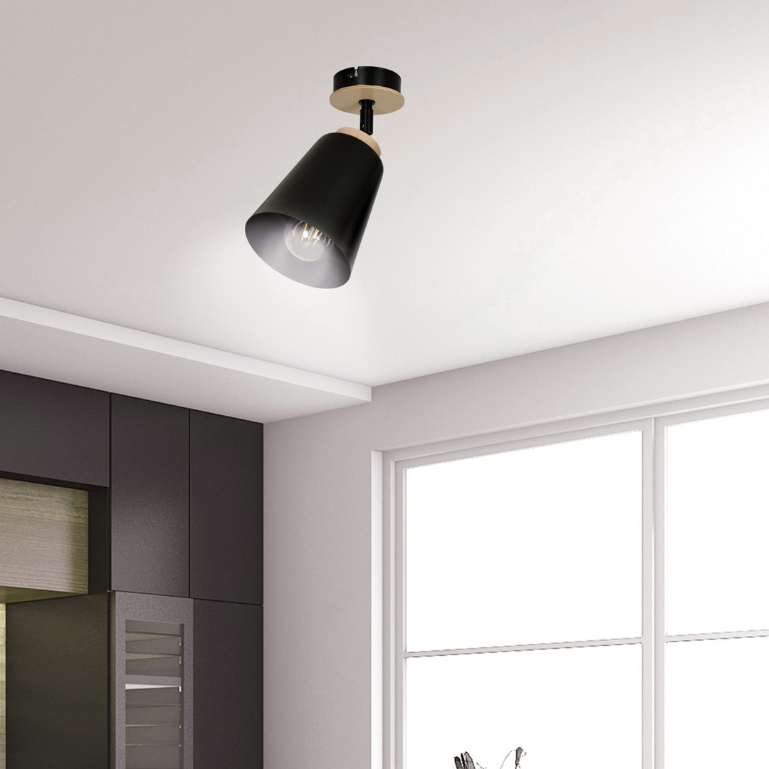 Lampa sufitowa ATLAS Czarny 725/1 - 725/1
