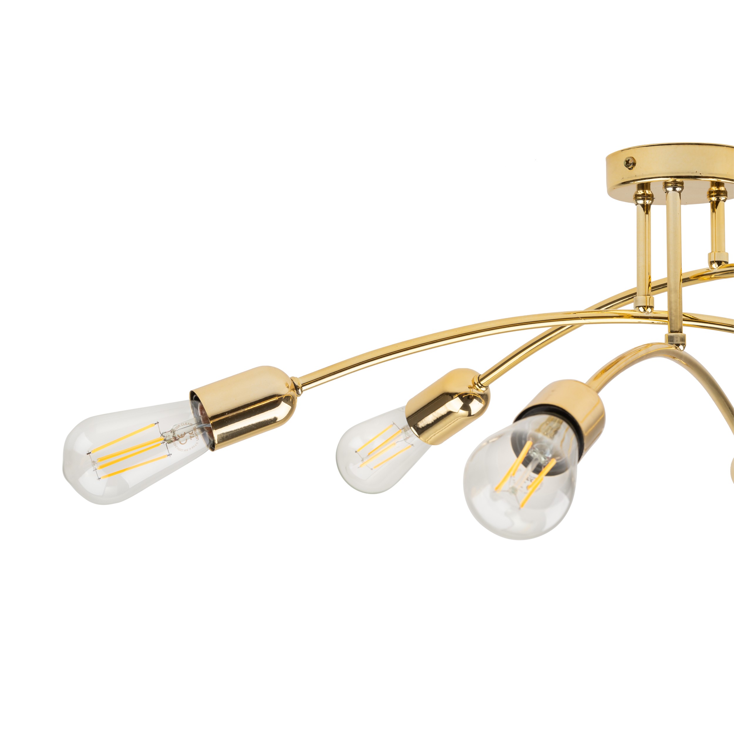 Lampa sufitowa HELIX złota metalowa 62x20cm - TK_4688