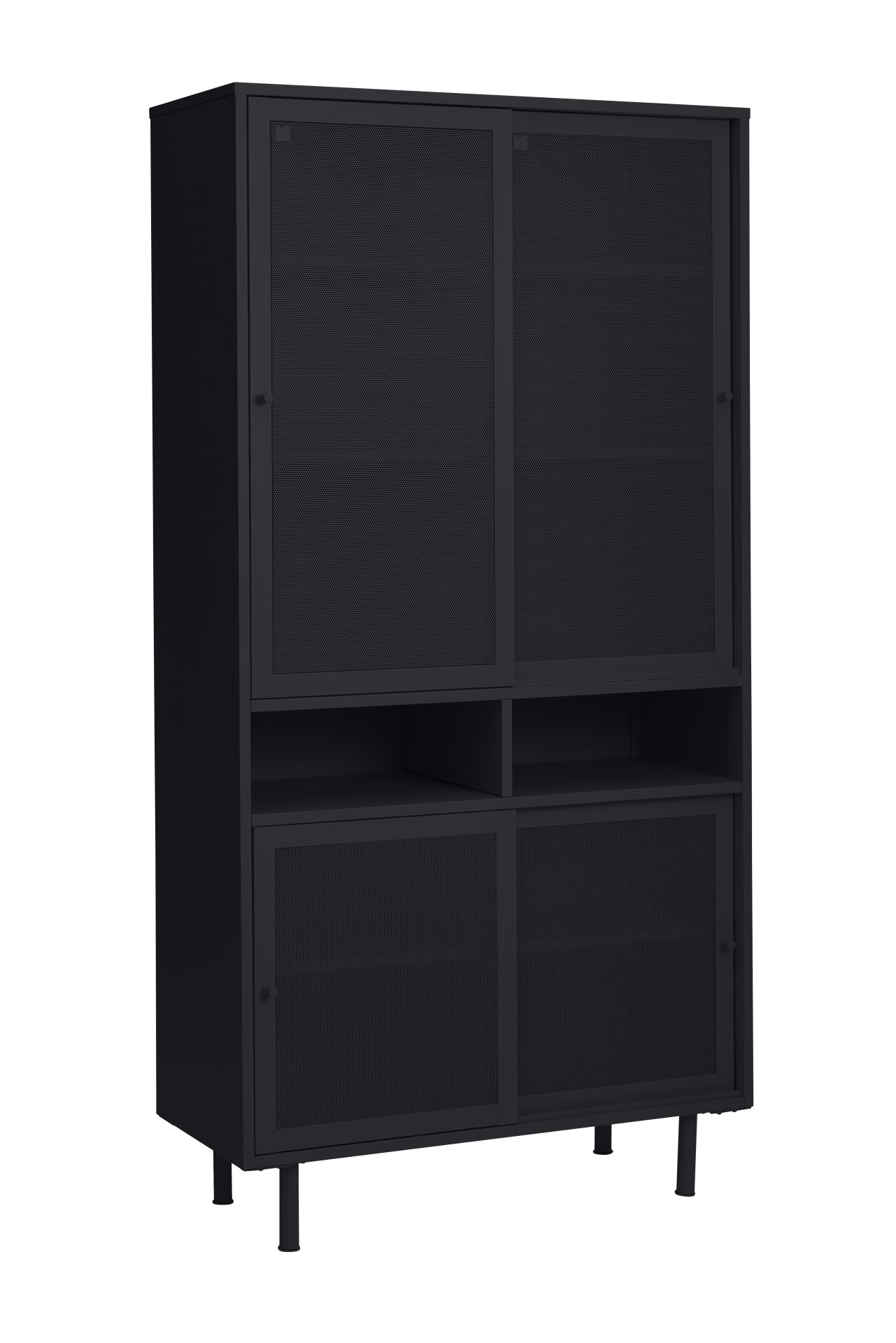 Szafka metalowa 2-drzwiowa VEEP - czarna - UN_50240001