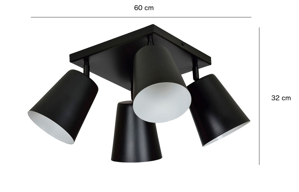 Lampa wisząca PRISM Czarny/Biały 385/4 - 385/4