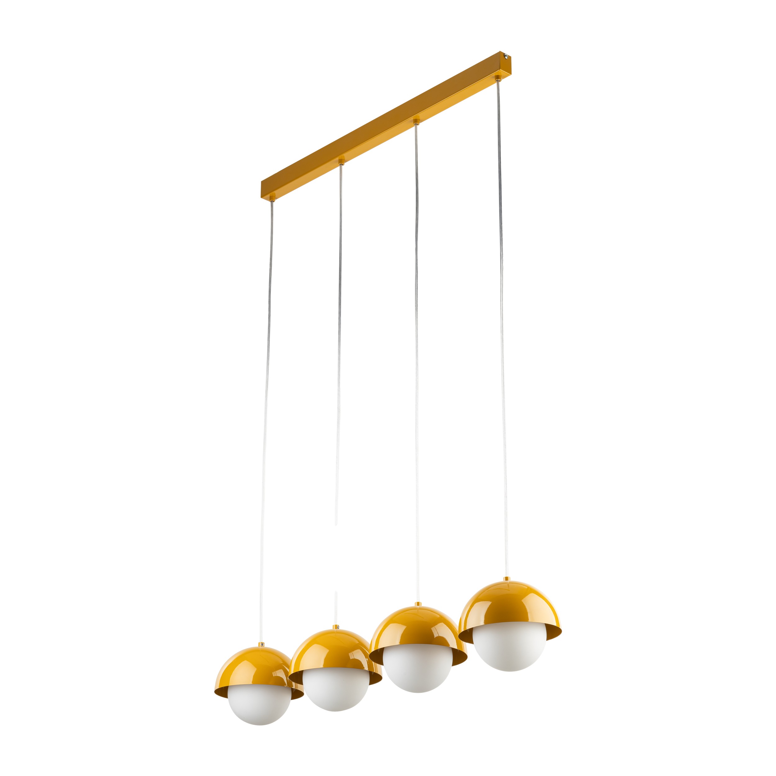 Listwa wisząca BONO żółta błyszcząca na metalowej listwie 120x100x17cm