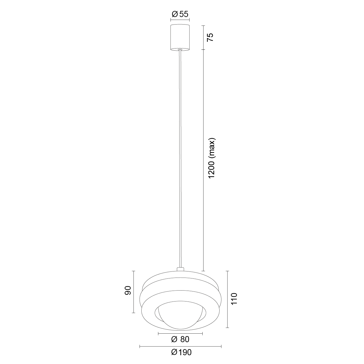 TEVO lampa wisząca 1 pł. 8817 - 8817
