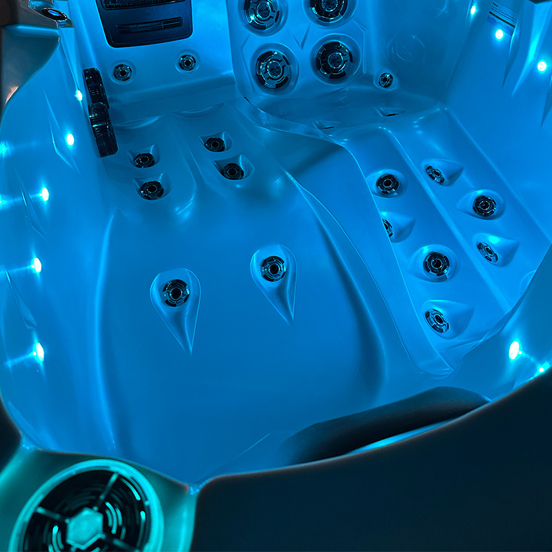 Jacuzzi ogrodowe 2-os. z hydromasażem SPA-749 200x135 cm biały/antracyt - HS_SPA749-3282