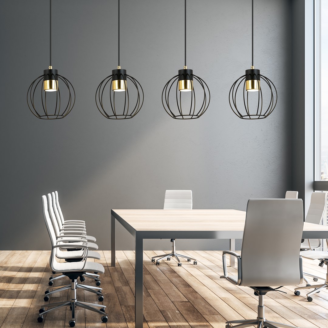 Lampa wisząca AJAX Czarny/Złoty 1200/4 - 1200/4