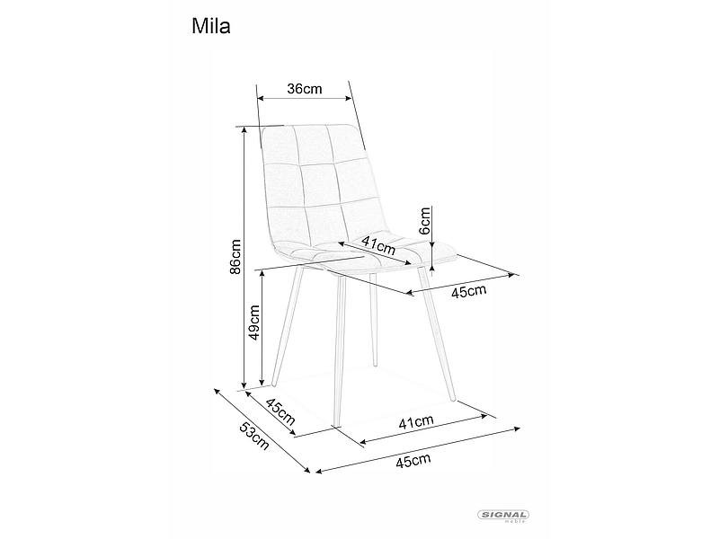 Krzesło MILA VELVET aksamitne brązowe SIGNAL - MILAVCBR