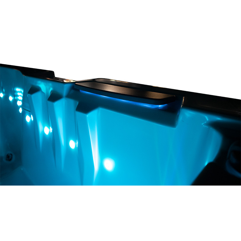 Jacuzzi ogrodowe 2-os. z hydromasażem SPA-749 200x135 cm biały/brązowy - HS_SPA749-3284