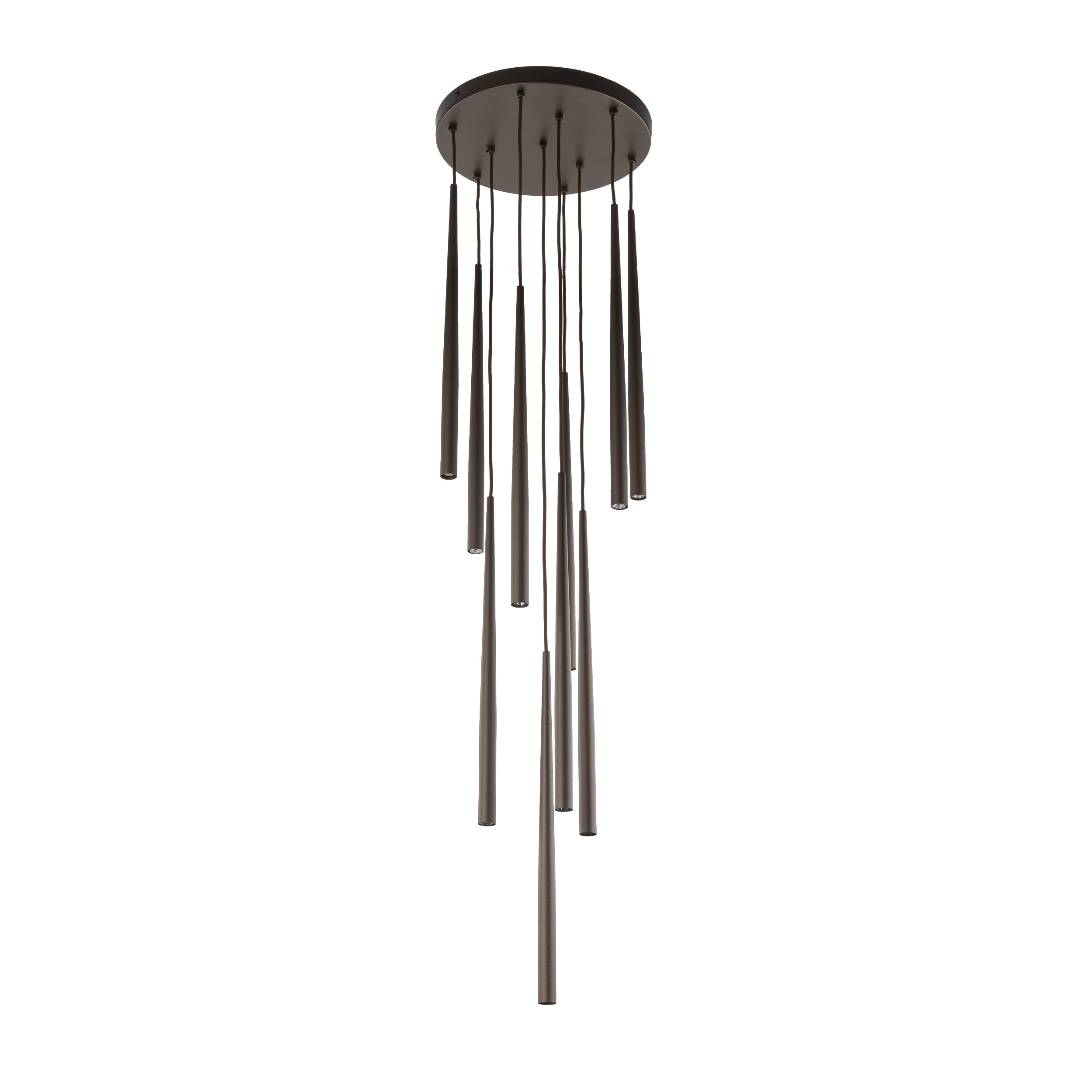 Lampa wisząca PIANO brązowa na okrągłej podstawie 140x35cm - TK_10110