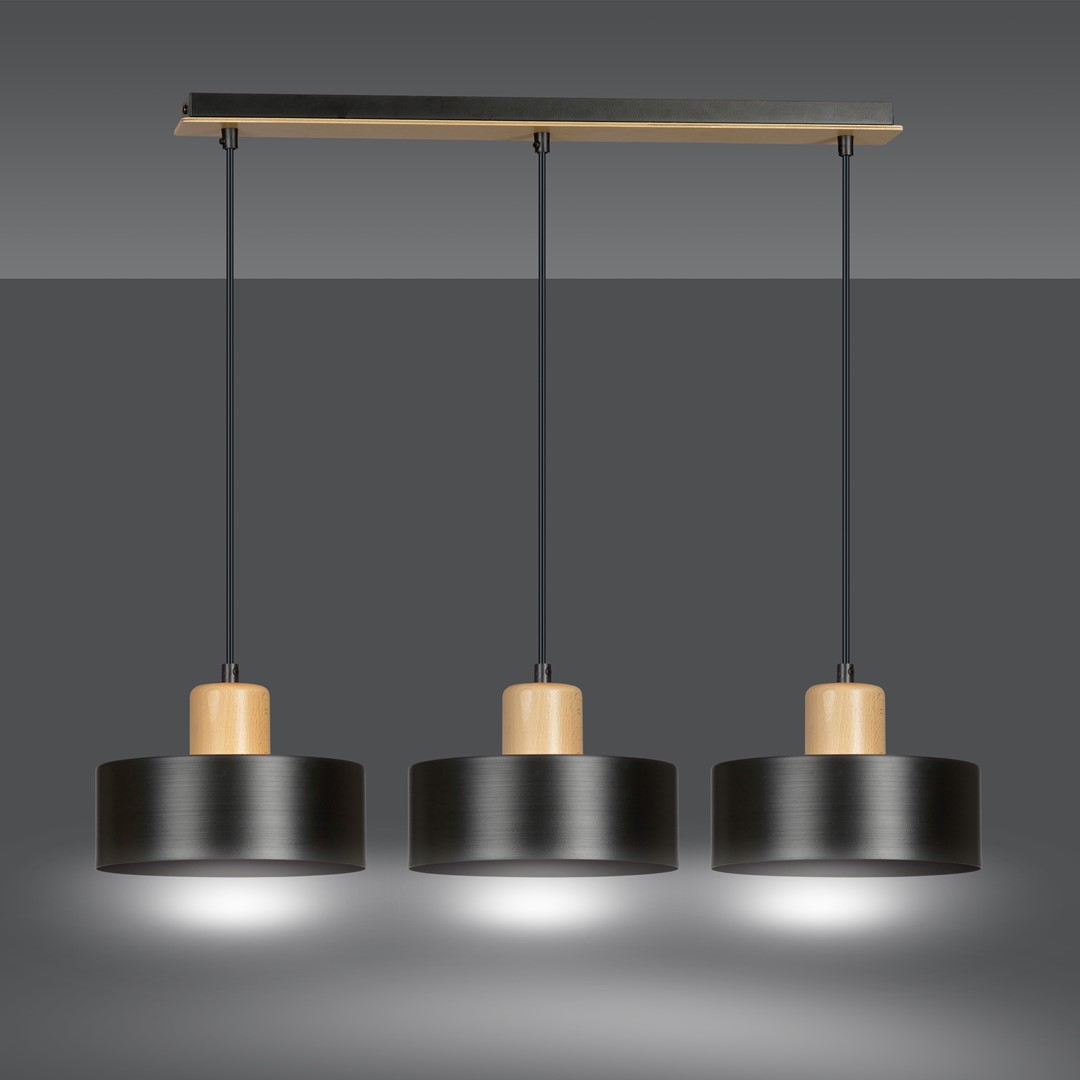 Lampa wisząca  TORIN Czarny 1046/3 - 1046/3