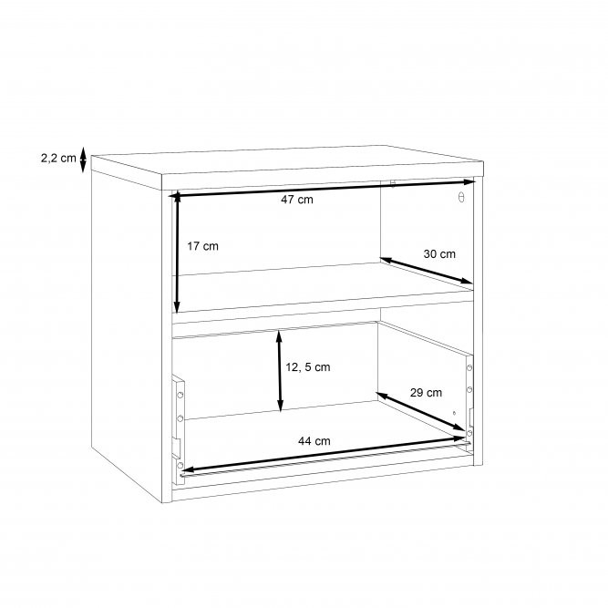 Szafka nocna loft DALATE Dąb Katania FORTE - DQLK011-M301