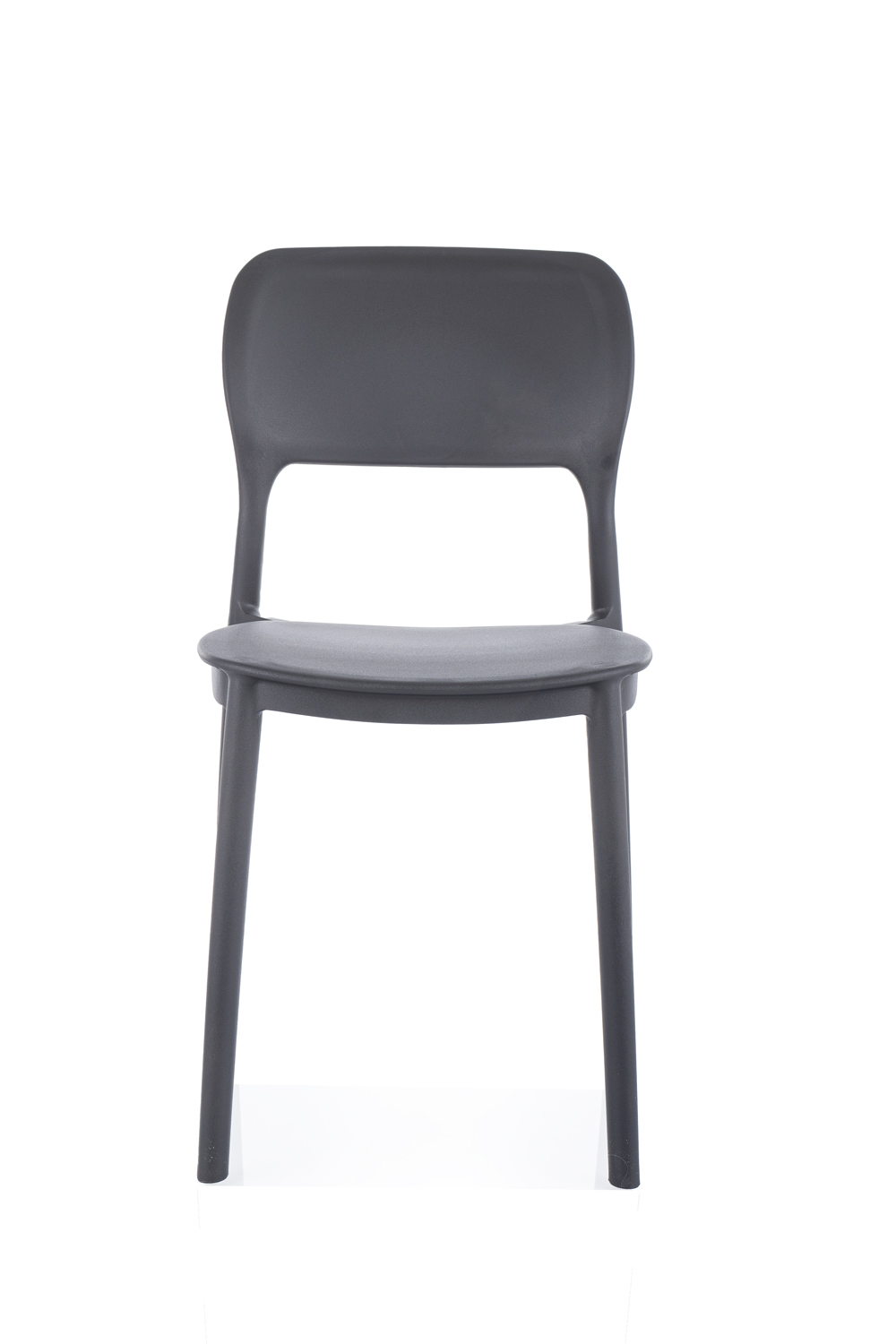 Krzesło ogrodowe plastikowe TIMO szare sztaplowane