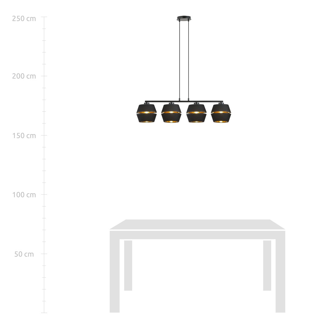 Lampa wisząca Czarny 1183/4 - 1183/4