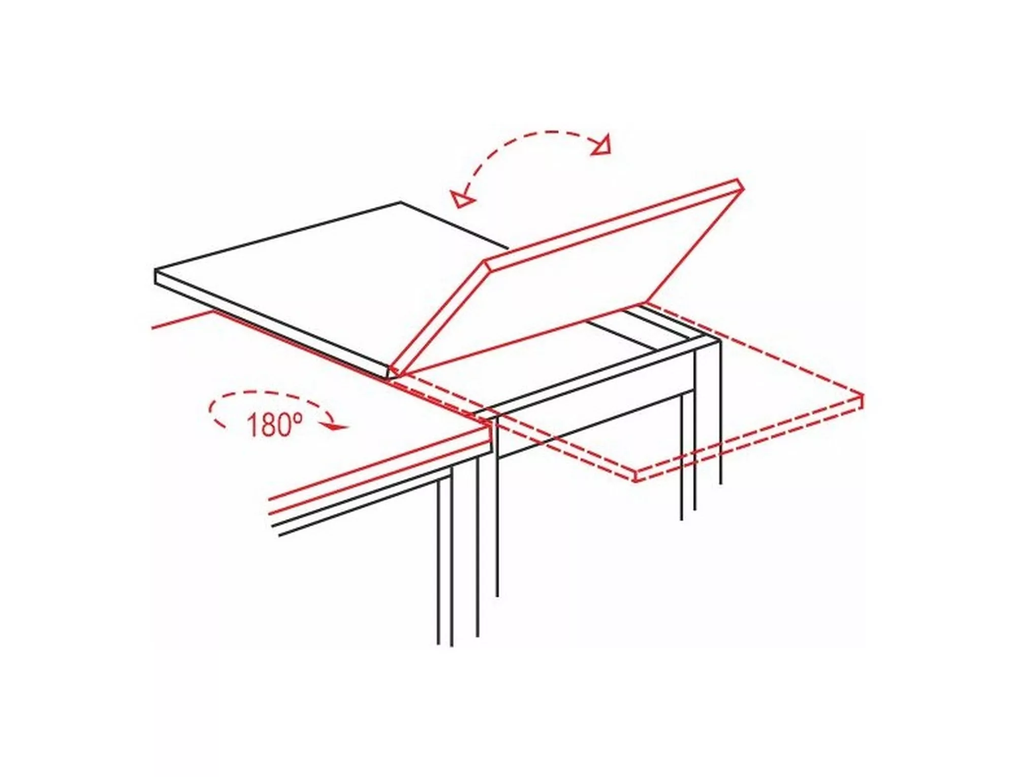 Stół kwadratowy rozkładany FLIP 80x80(160) dąb artisan, czarny - FLIPDAC80