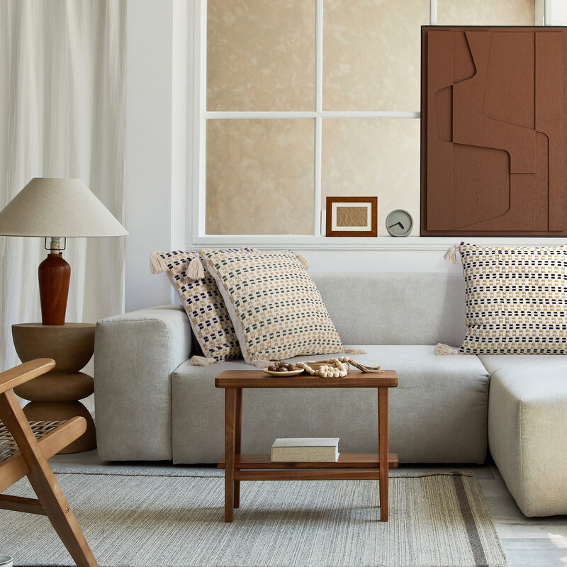 POSZEWKA BOHO 45 X 45 CM KREMOWY - EU_415483