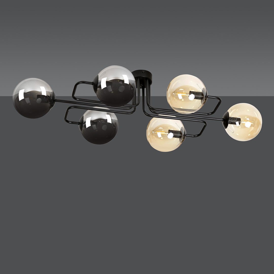 Lampa sufitowa BRENDI Czarny 834/6A2 - 834/6A2