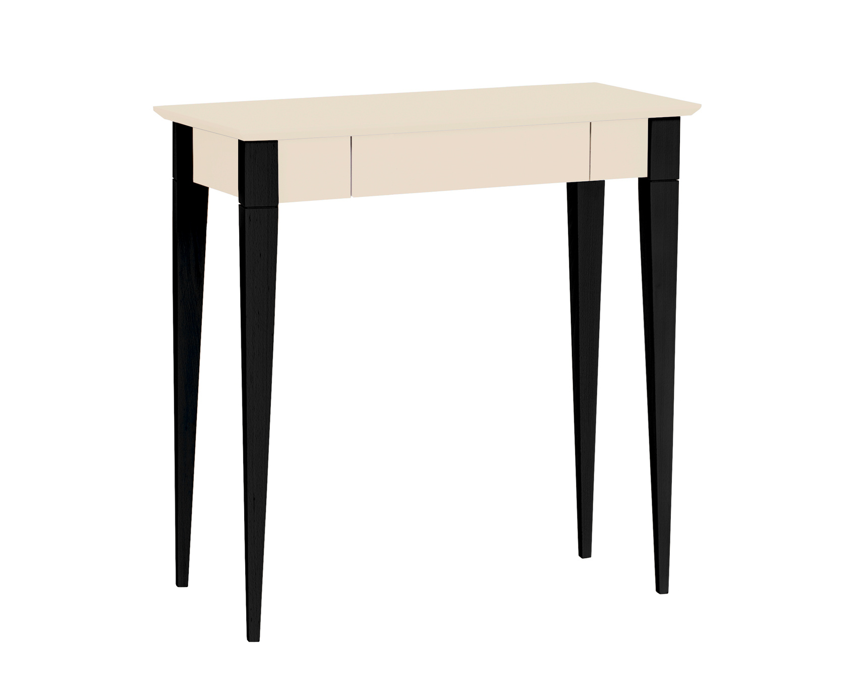 Biurko z szufladą MIMO 85x40cm kremowe czarne nogi