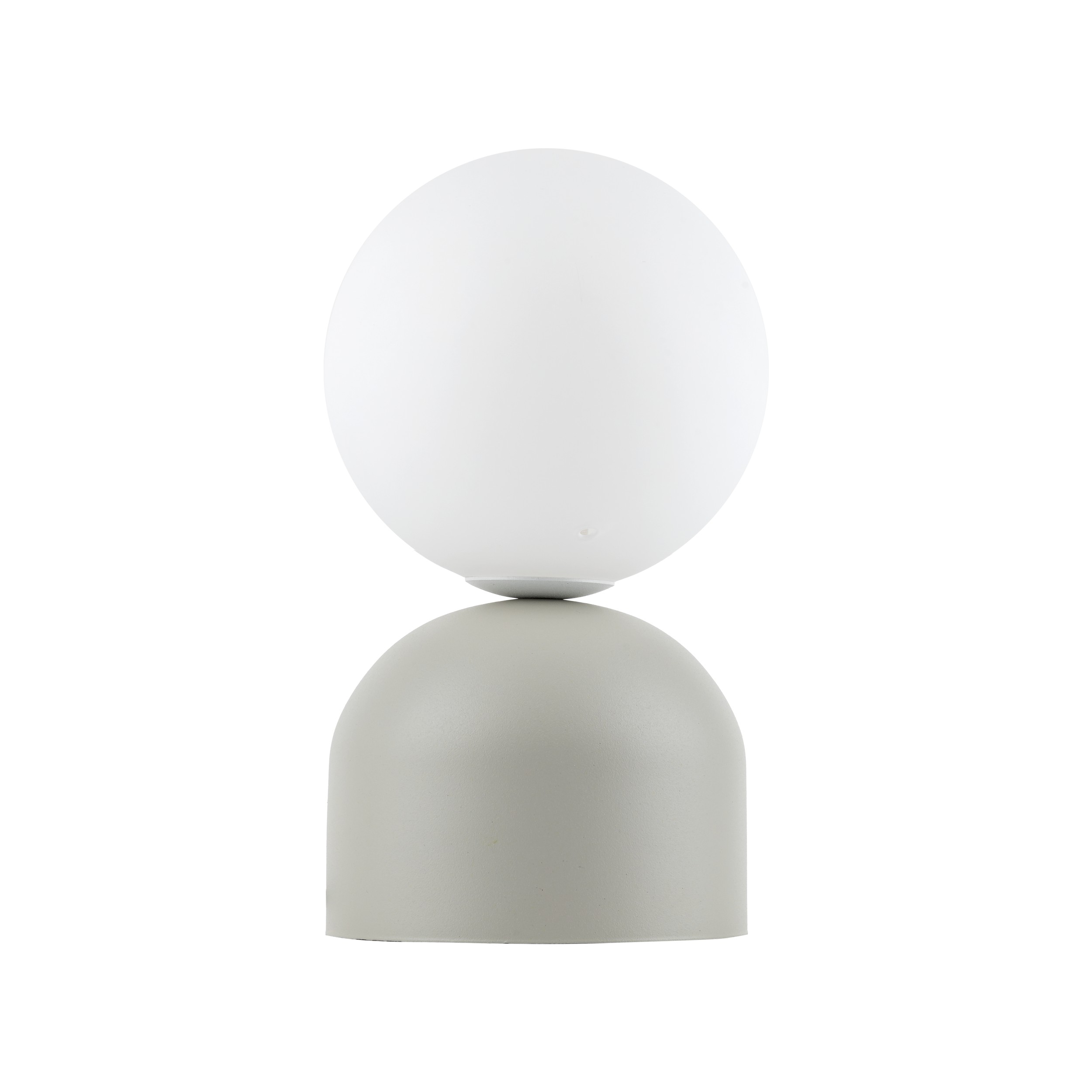 Lampka nocna MIKI beżowa biały okrągły klosz 21x12cm - TK_16038