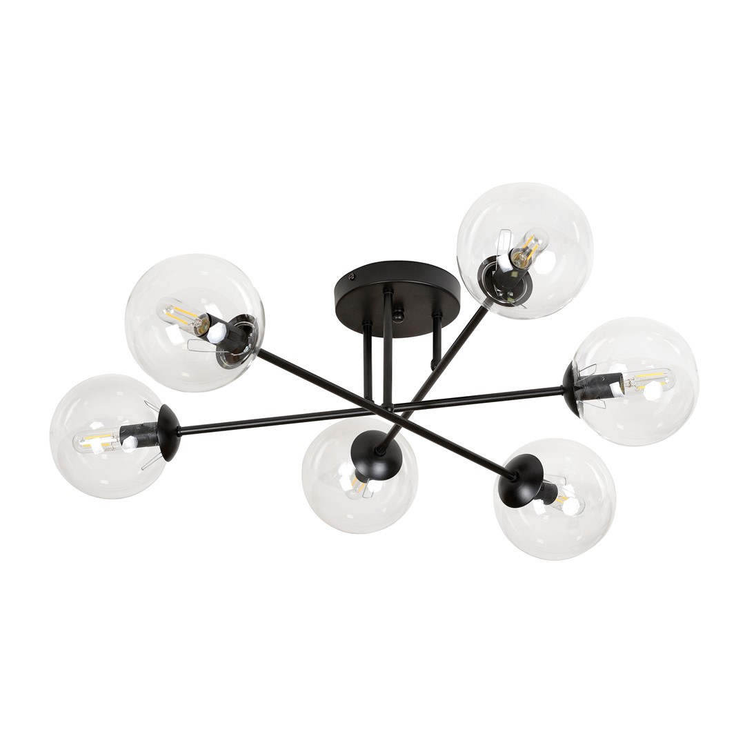 Lampa sufitowa BRENDI Czarny 831/6B