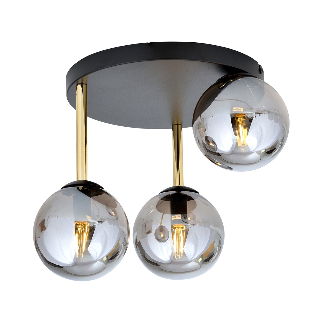 Lampa sufitowa DOLCE Czarny,Złoty 1259/3