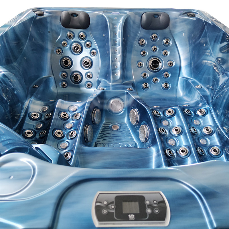 Jacuzzi ogrodowe 3-os. z hydromasażem SPA-705 210x170 cm niebieski/antracyt - HS_SPA705-3303