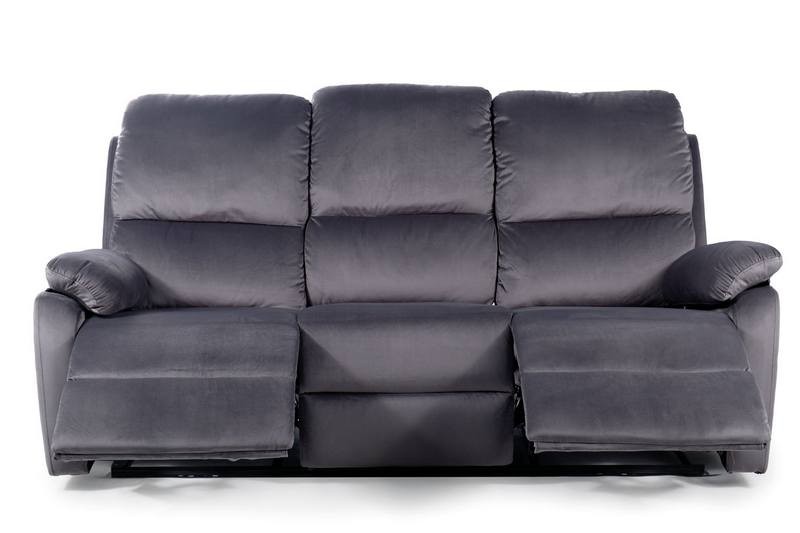 SOFA ROZKŁADANA SPENCER 3 VELVET SZARY BLUVEL 14 SIGNAL - SPENCER3VSZ