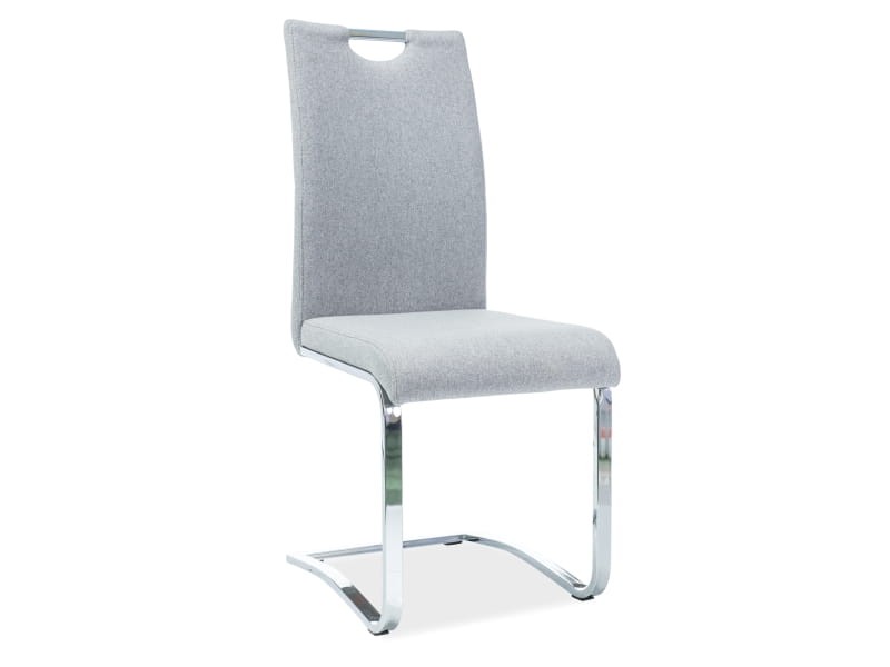 Krzesło H-790 szare tapicerowane na płozach Signal