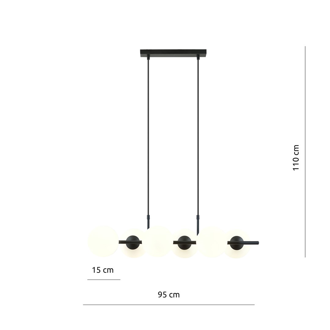 Lampa wisząca RORY Czarny 1205/6 - 1205/6