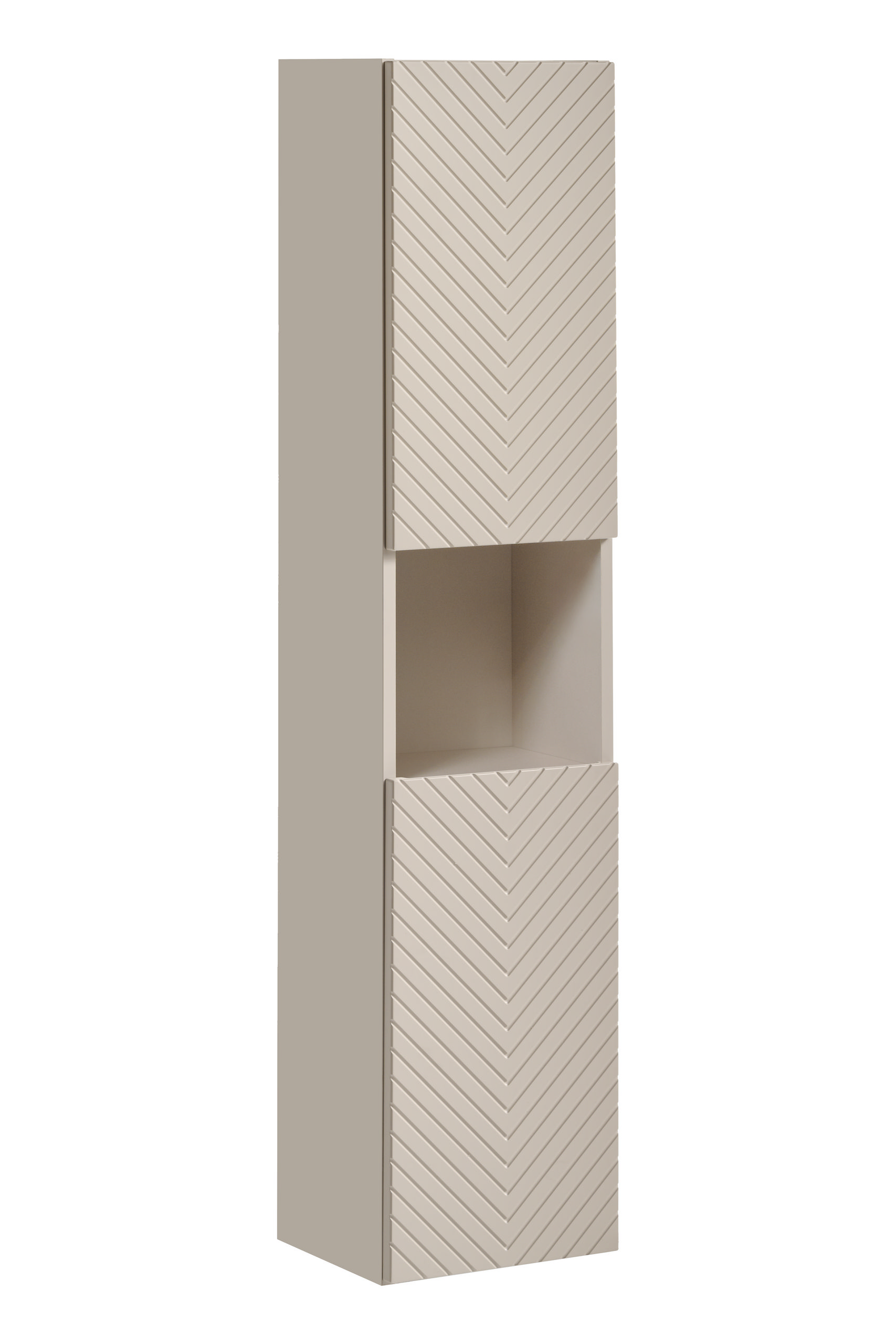 Zestaw meblowy SET-VIC Oak ( szafka z 2 szufladami 60cm + blat + szafka wysoka ) kaszmirowy, efekt drewna - SET-VIC_B_OAK_60CM_S_HC